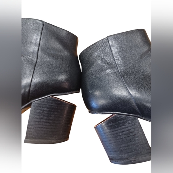 Alexander Wang EUC Gabi Black Leather Block Heel Booties Size 36.5 - Picture 10 of 10